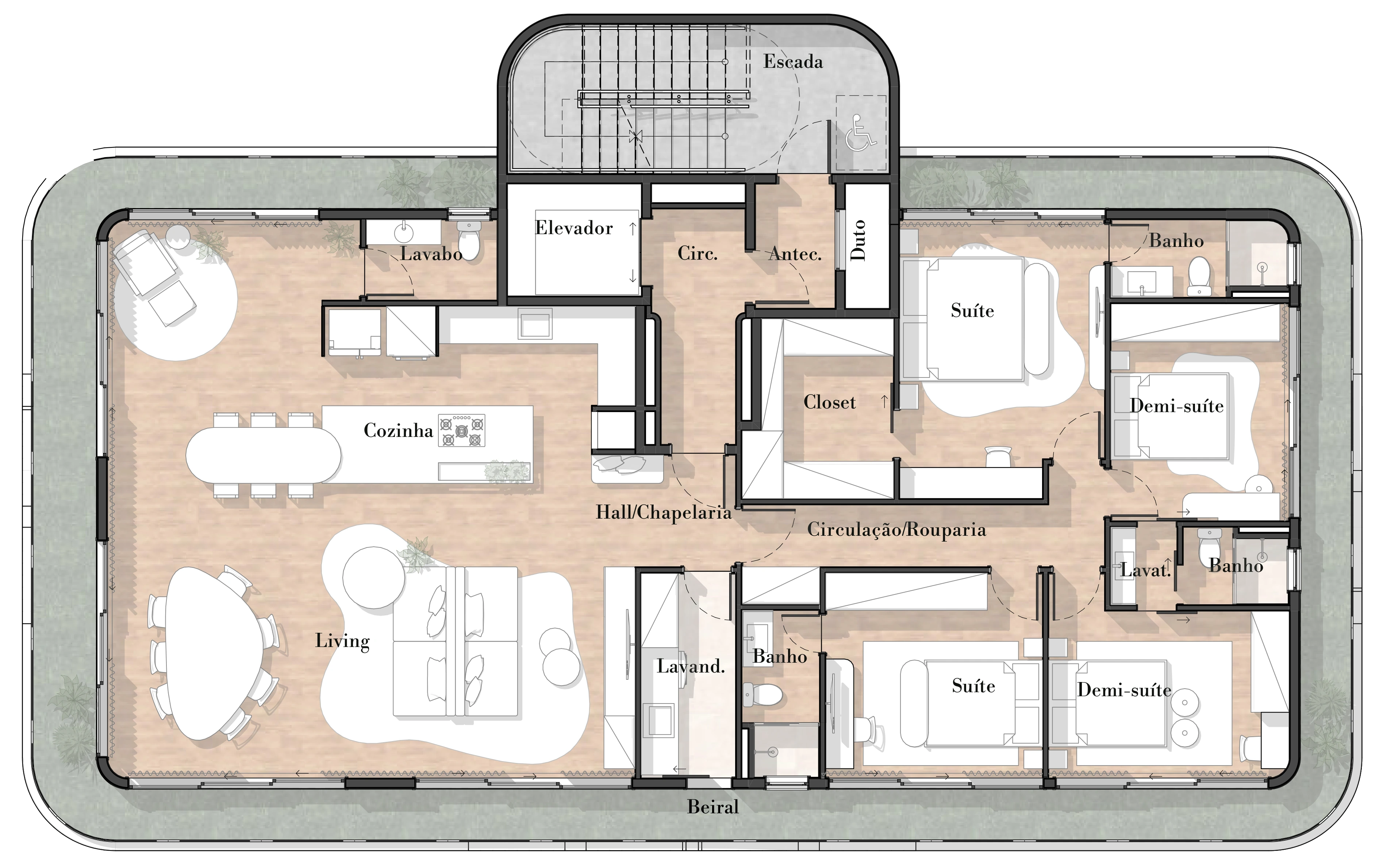 Planta sanitizada do empreendimento