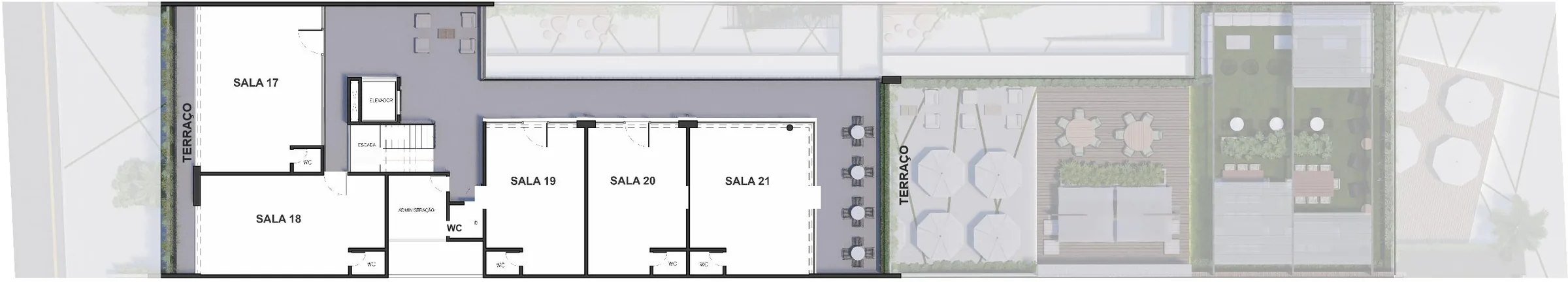 Planta sanitizada do empreendimento